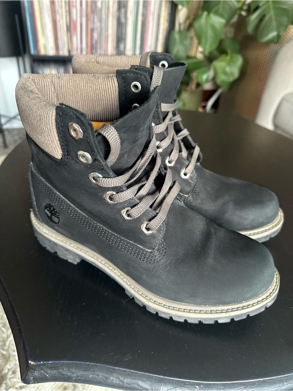 Timberland Premium 6-Inch Waterproof Boots Black Nubuck | Women’s Size 8